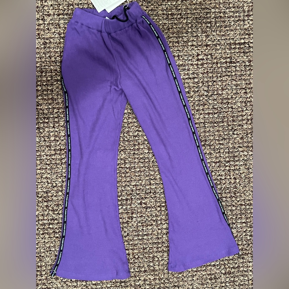 Purple Cropped Flare Pants from Plasma Sphere (M)